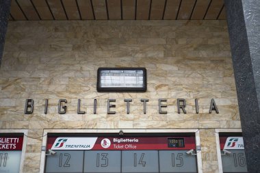 Firenze, İtalya - 21 Haziran 2018 : Santa Maria Novella Florence tren istasyonunun görünümü