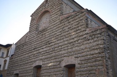 Floransa, İtalya - 27 Şubat 2019 : San Lorenzo kilisesinin görünümü