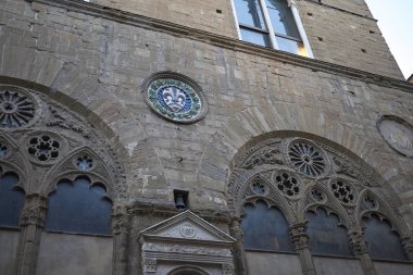 Floransa, İtalya - 27 Şubat 2019 : Orsanmichele Kilisesi'nin Görünümü