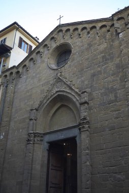 Floransa, İtalya - 27 Şubat 2019 : San Carlo dei Lombardi kilisesi