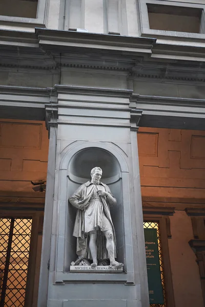 Florence Italië Februari 2019 Uitzicht Het Standbeeld Van Michelangelo Buonarroti — Stockfoto