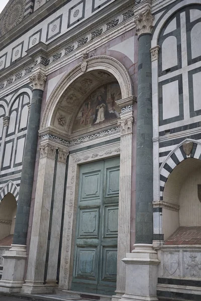 Florença Itália Março 2019 Entrada Igreja Santa Maria Novella — Fotografia de Stock