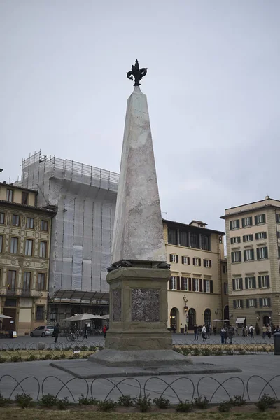 Florencia Italia Marzo 2019 Obelisco Plaza Santa Maria Novella —  Fotos de Stock