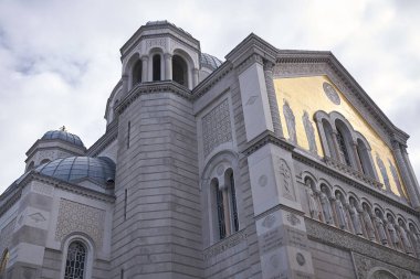 Trieste, İtalya - 19 Mart 2018 : Santissima Trinita ve San Spiridione tapınağı