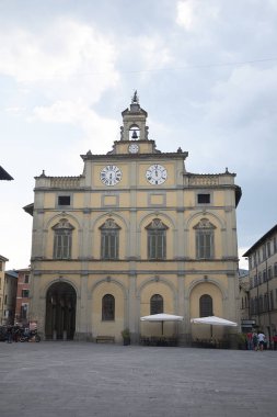 Citta di Castello, İtalya - 23 Ağustos 2018 : Palazzo del Podesta'nın görünümü