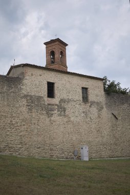 Citta di Castello, İtalya - 23 Ağustos 2018 : Citta di castello sınır duvarları