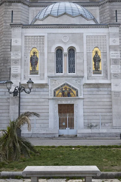 Trieste Italien Mars 2018 Santissima Trinita Och San Spiridione Temple — Stockfoto