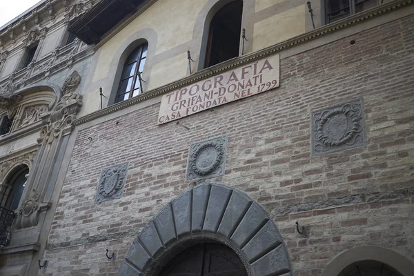 Citta Castello Italia Agosto 2018 Vista Tipografia Donati Palazzo — Foto de Stock