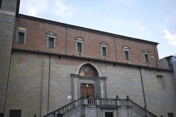 Citta Castello Italien Augusti 2018 Över Citta Castello Basilica Cattedrale — Stockfoto