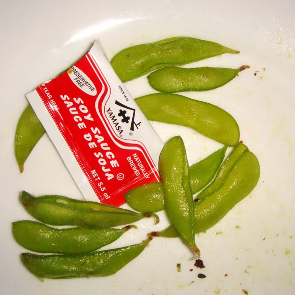 Nowy Jork Usa Maja 2007 Fasola Edamame — Zdjęcie stockowe