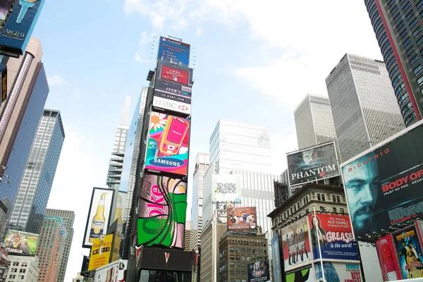 Nowy Jork Stany Zjednoczone Października 2008 Widok Budynki Times Square — Zdjęcie stockowe