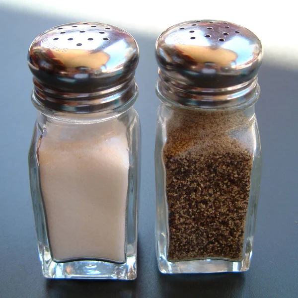 Salt Pepper Table — Stock Photo, Image