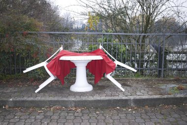 Milano, İtalya - 12 Mart 2016 : Restoran masası