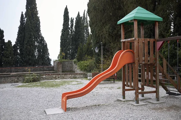 Asolo Italien Mars 2018 Barnlekplats — Stockfoto