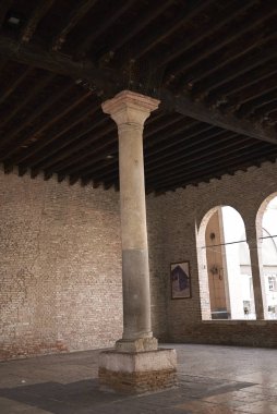 Treviso, İtalya - 29 Mayıs 2018: Loggia dei Cavalieri görünümü