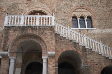 Treviso, İtalya - 29 Mayıs 2018: Palazzo dei Trecento görünümü