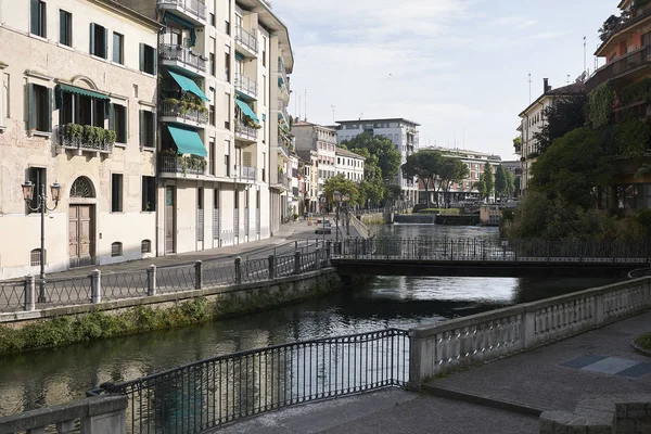 Treviso Italy May 2018 Building Facing River Sile — Stock Photo, Image