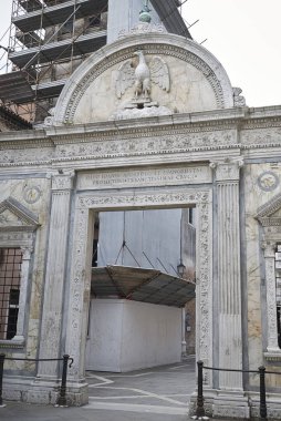 Venedik, İtalya - 12 Temmuz 2017 : Scuola Grande di San Giovanni Evangelista'nın girişi