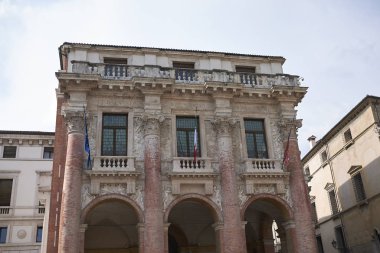 Vicenza, İtalya - 26 Mayıs 2018: Palazzo del Capitaniato görünümü