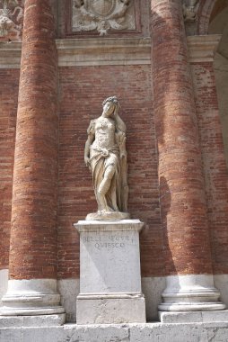 Vicenza, İtalya - 26 Mayıs 2018: Palazzo del Capitaniato'nun ayrıntıları