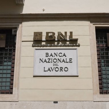 Vicenza, İtalya - 26 Mayıs 2018: Banca Nazionale del lavoro işareti