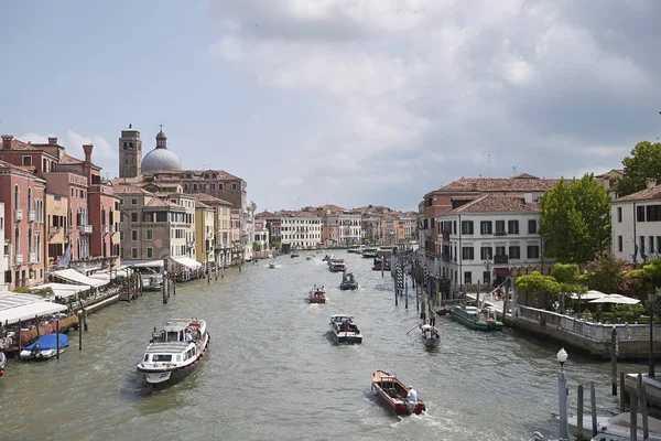 Venecia Italia Julio 2017 Vista Del Canal Grande Desde Puente — Foto de Stock