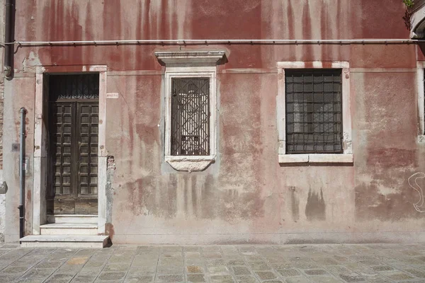 Venezia Italy September 2015 Door Enrance Ancient Building Venice — Stock Photo, Image