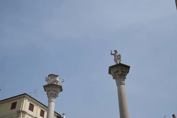 Vicenza Italia Mayo 2018 Columnas Piazza Dei Signori — Foto de Stock