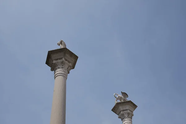 Vicenza Italia Mayo 2018 Columnas Piazza Dei Signori —  Fotos de Stock