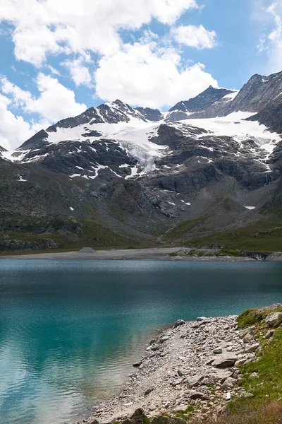 Kilátás Lago Bianco Lago Nero Bernina Pass — Stock Fotó