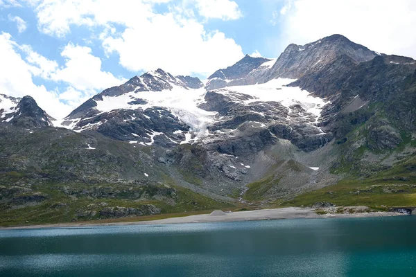 Pohled Lago Bianco Lago Nero Bernina Pass — Stock fotografie