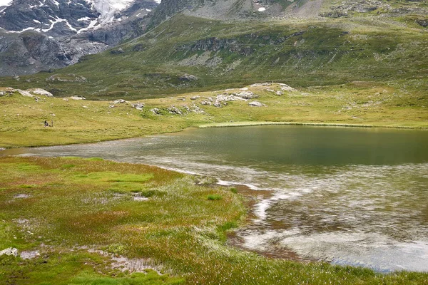 Vista Del Lago Nero Desde Paso Bernina —  Fotos de Stock