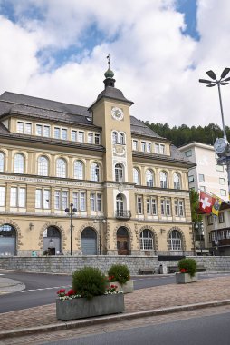 Saint Moritz, İsviçre - 22 Temmuz 2020: Saint Moritz Belediye Binası