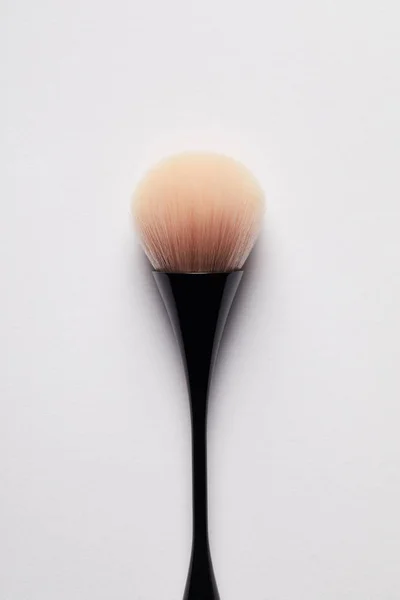 Vista Cerca Solo Cepillo Profesional Para Maquillaje Permanente Aislado Blanco — Foto de Stock