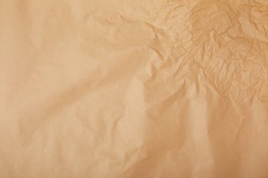 tam kare çekim buruşturulmuş kraft kağıt arka planı için