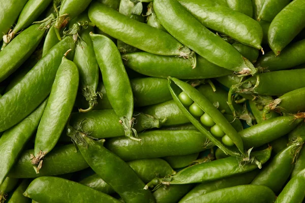 Vollbild Aufnahme Von Reifen Erbsenschoten Als Hintergrund — Stockfoto