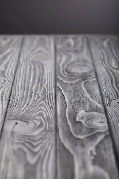 Selective Focus Empty Wooden Grey Tabletop — Stock Photo, Image