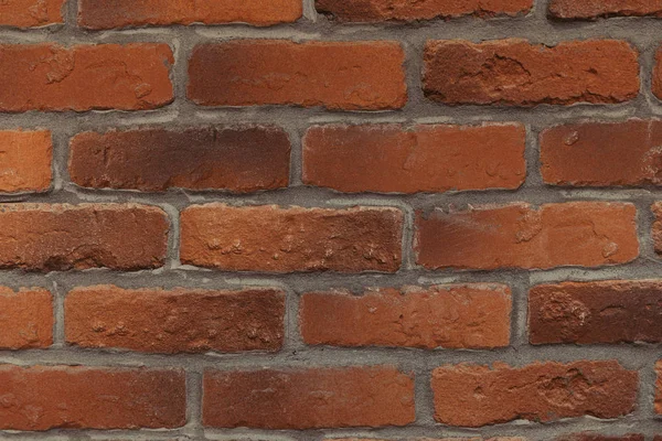 Zbliżenie Pustej Czerwonej Cegły Tle Muru — Zdjęcie stockowe