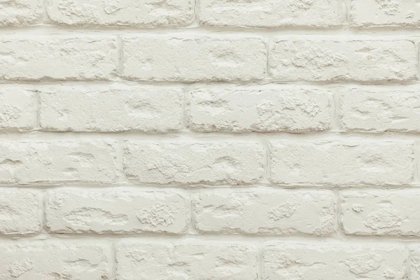 Close View Empty White Brick Wall Background — Stock Photo, Image