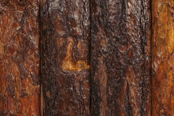 close-up view of old brown wooden planks background  