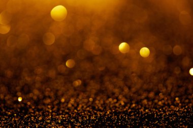 Altın glitter ve bokeh arka plan