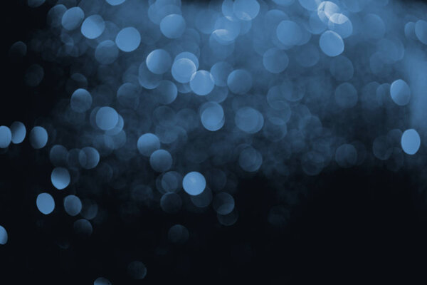 Blue Bokeh Dark Background Celebration — Stock Photo, Image