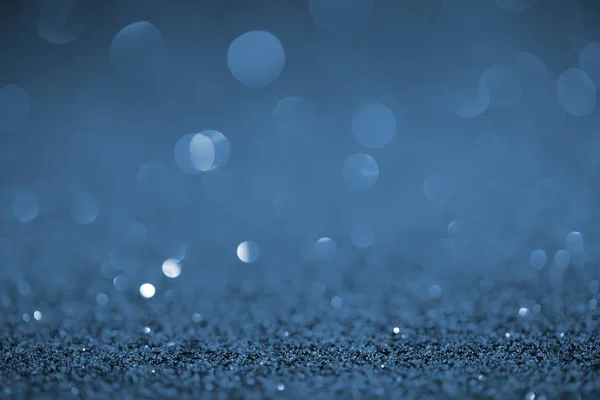 Abstract Background Blue Glitter Bokeh — Stock Photo, Image