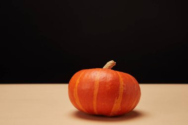 bir portakal bej masaya kabak