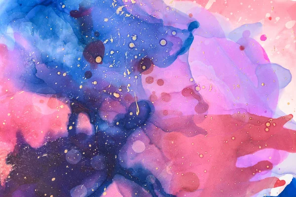 Colored Splashes Alcohol Inks Abstract Background — Stock Photo, Image