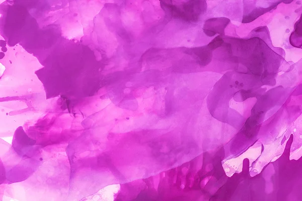 Beautiful Violet Splashes Alcohol Ink Abstract Background — Stock Photo, Image