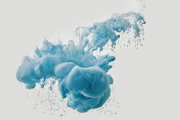 abstract backdrop with blue paint splash