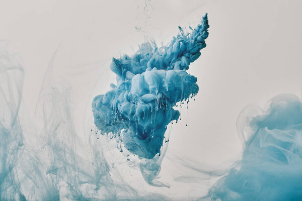 abstract backdrop with blue paint splash