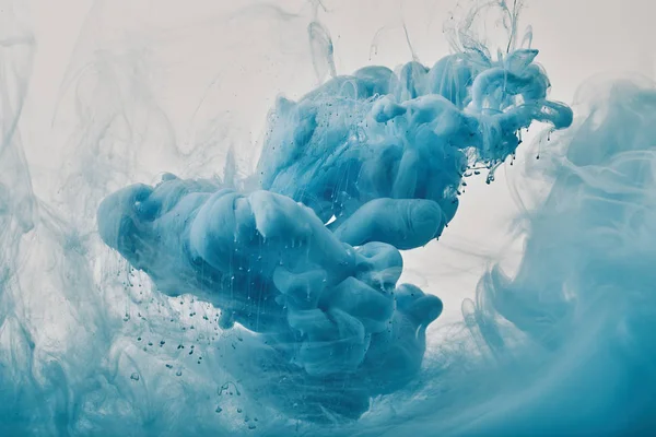抽象设计与蓝色油漆漩涡 — 图库照片