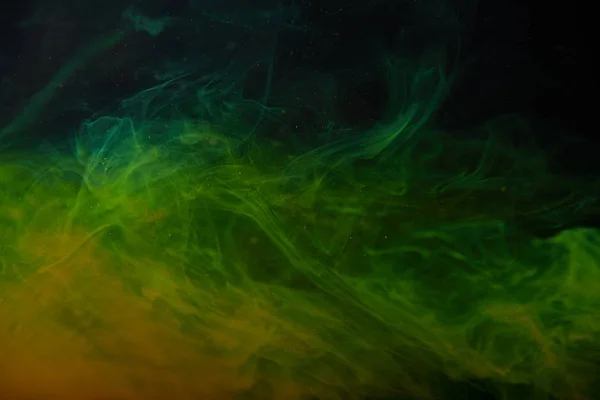 Yeşil Turuncu Swirls Boya Ile Soyut Doku — Ücretsiz Stok Fotoğraf